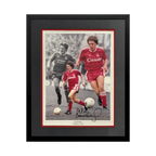 Peter Beardsley Signed Liverpool 16x12 Image Deluxe Mount
