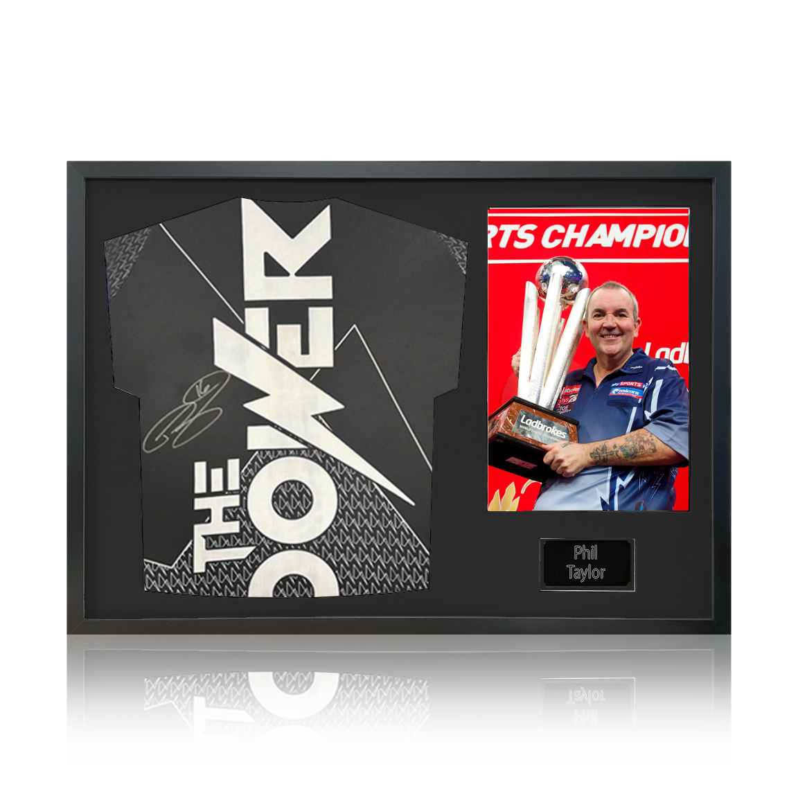 Phil Taylor Signed Shirt Classic Frame