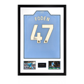 Phil Foden Signed 23/24 Manchester City Shirt Premium Frame