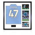 Phil Foden Signed 23/24 Manchester City Shirt Elite Frame