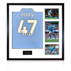 Phil Foden Signed 23/24 Manchester City Shirt Elite Frame