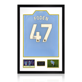 Phil Foden Signed Manchester City 23/24 Premier League Champions Shirt Premium Frame