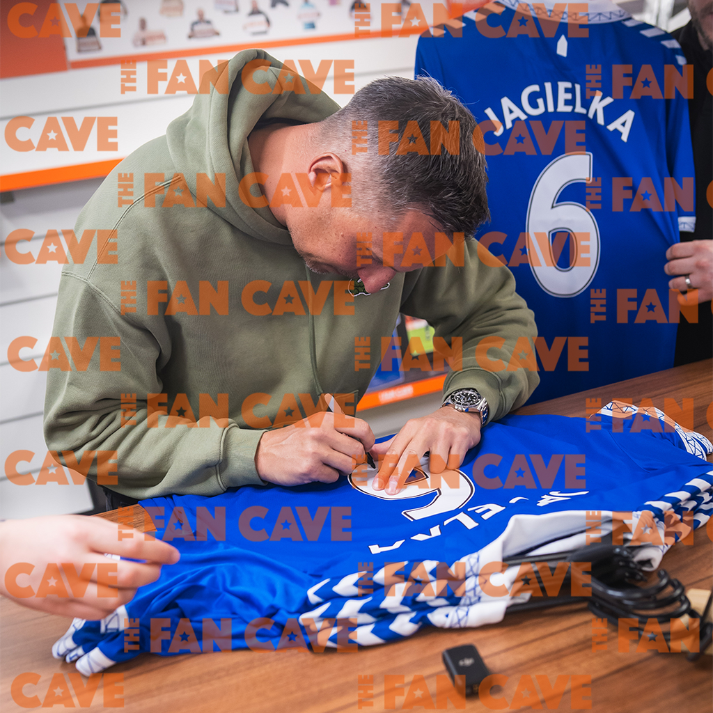 Phil Jagielka Signed Everton Shirt Premium Frame