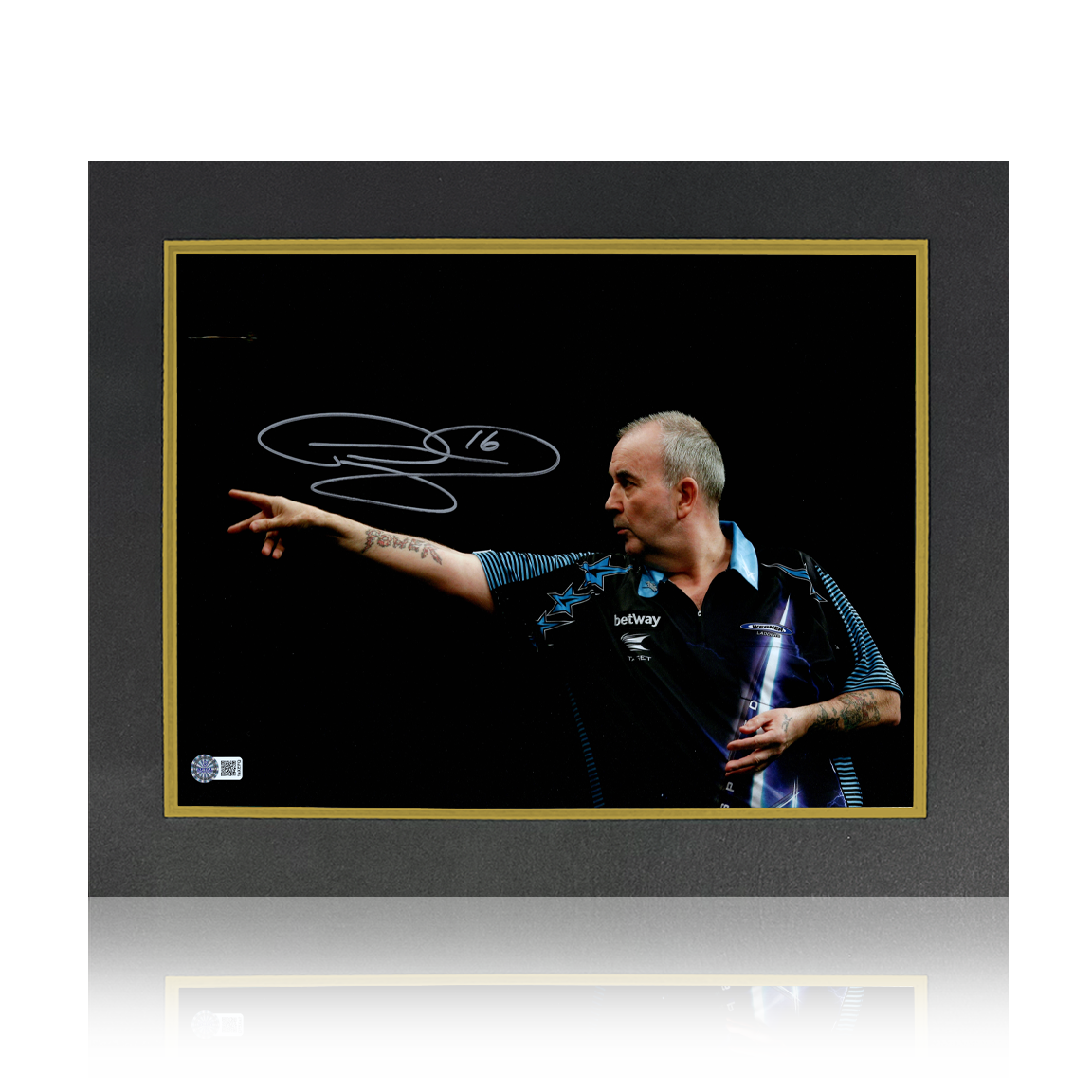Phil Taylor Signed Image Deluxe Mount