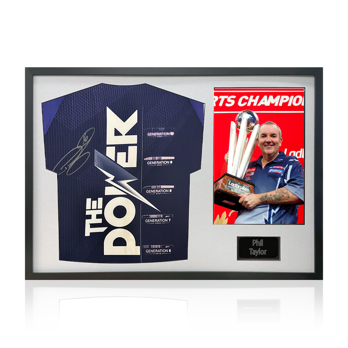 Phil Taylor Signed Shirt Classic Frame