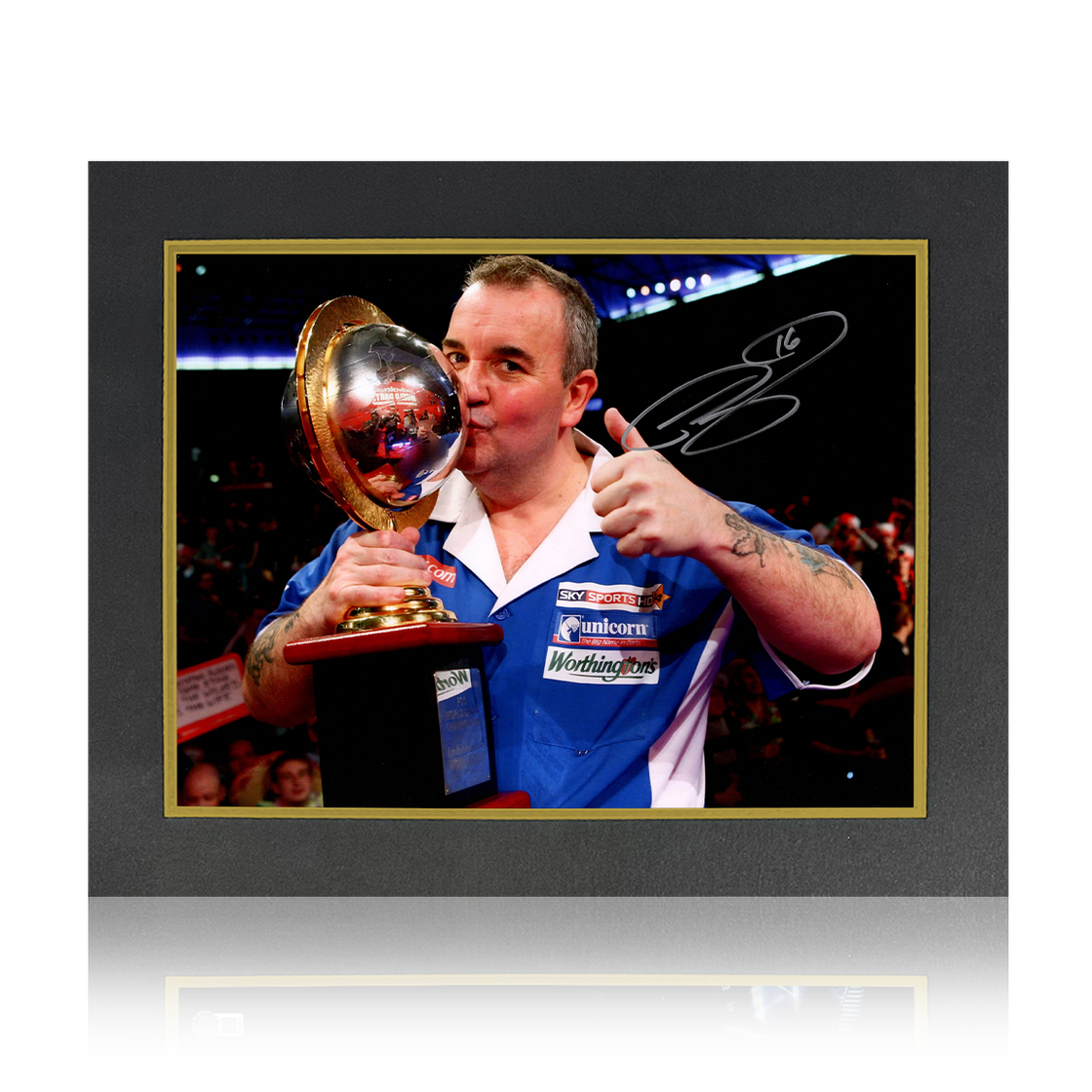 Phil Taylor Signed Image Deluxe Mount