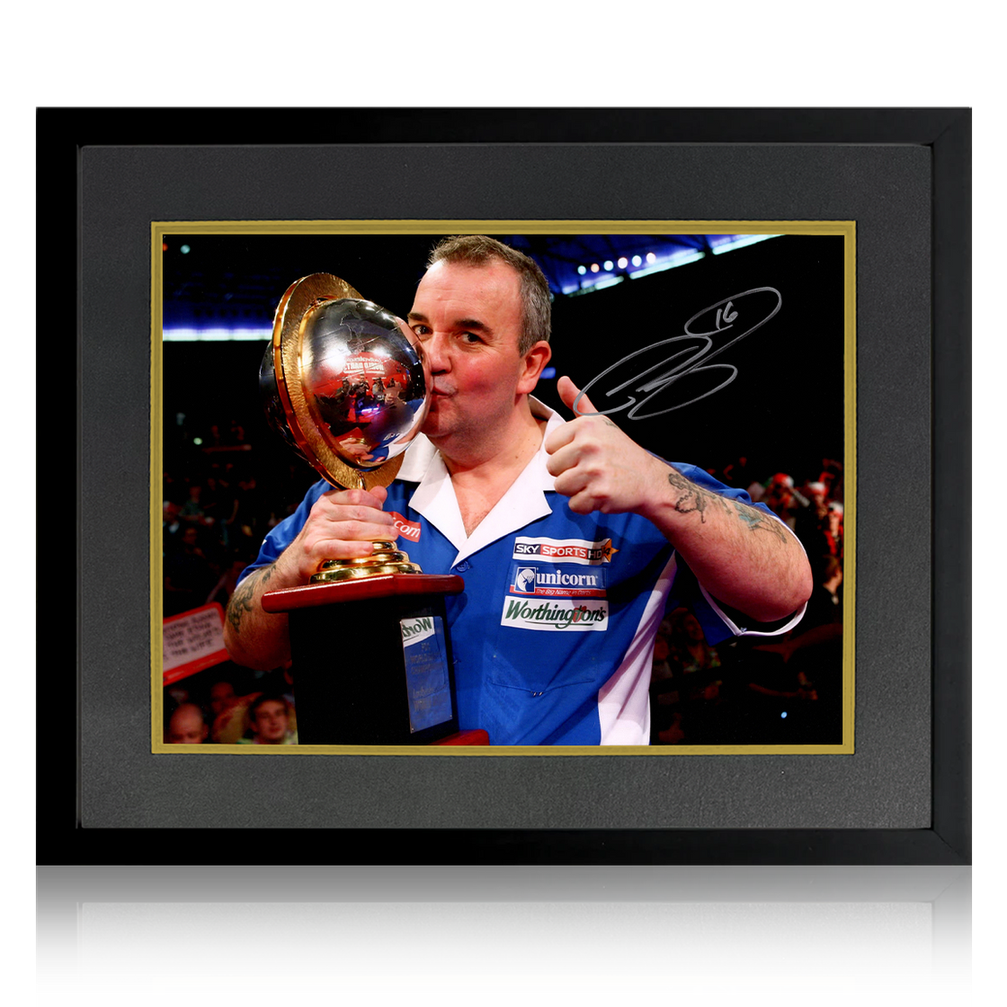 Phil Taylor Signed Image Deluxe Mount Frame