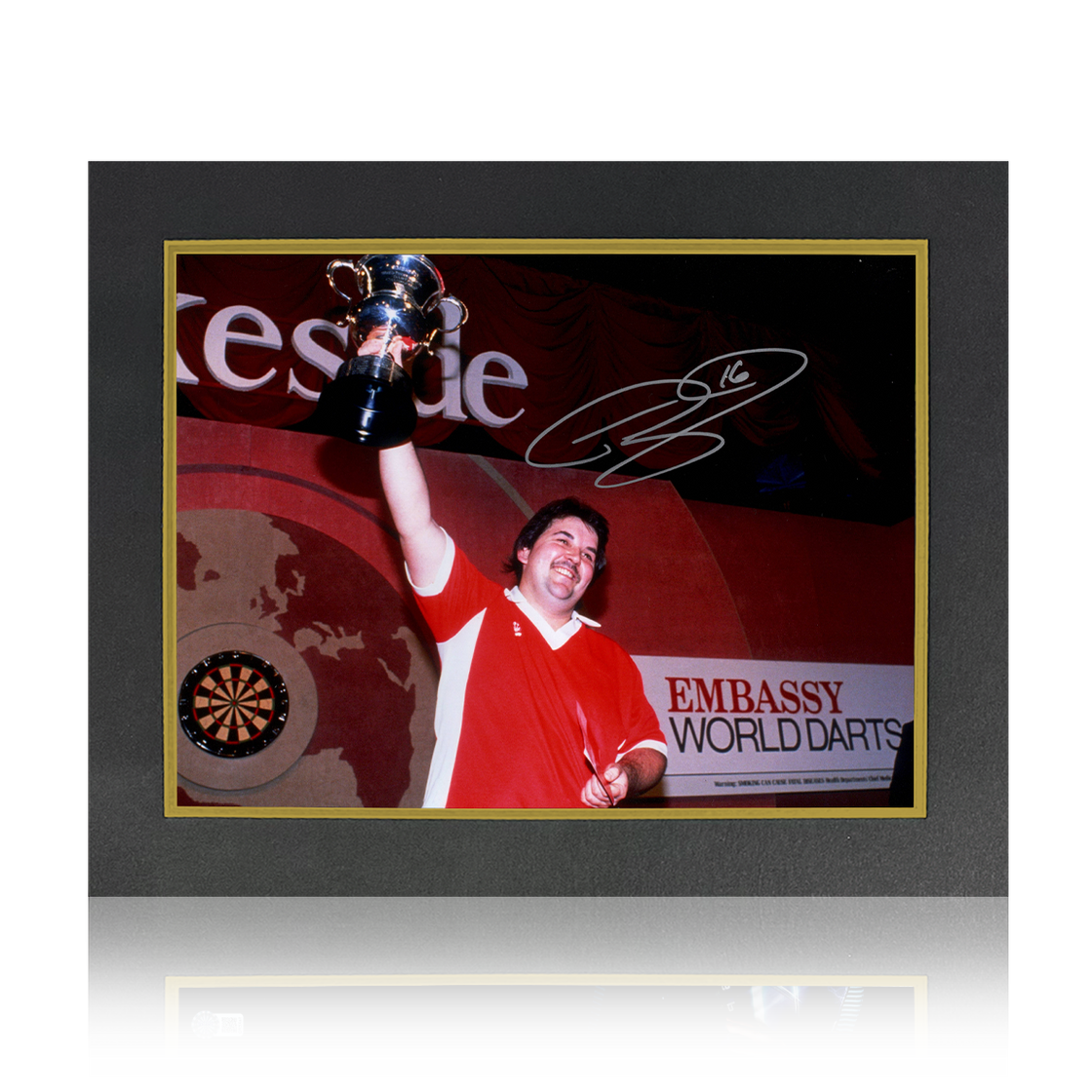 Phil Taylor Signed Image Deluxe Mount