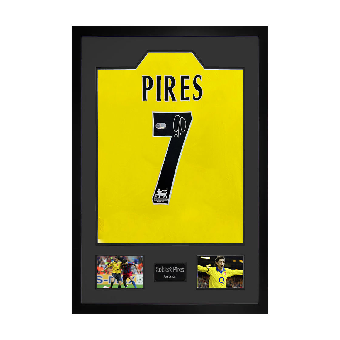 Robert Pires Signed Arsenal Shirt Premium Frame (ACG Cert)