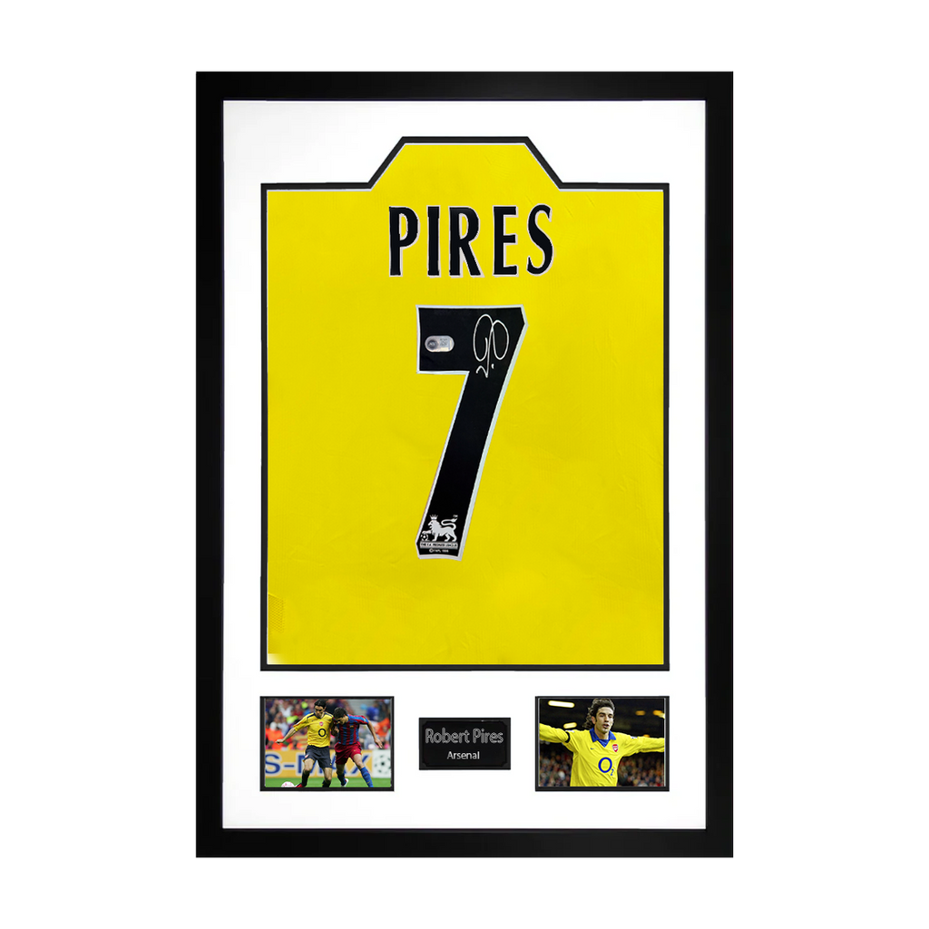 Robert Pires Signed Arsenal Shirt Premium Frame (ACG Cert)