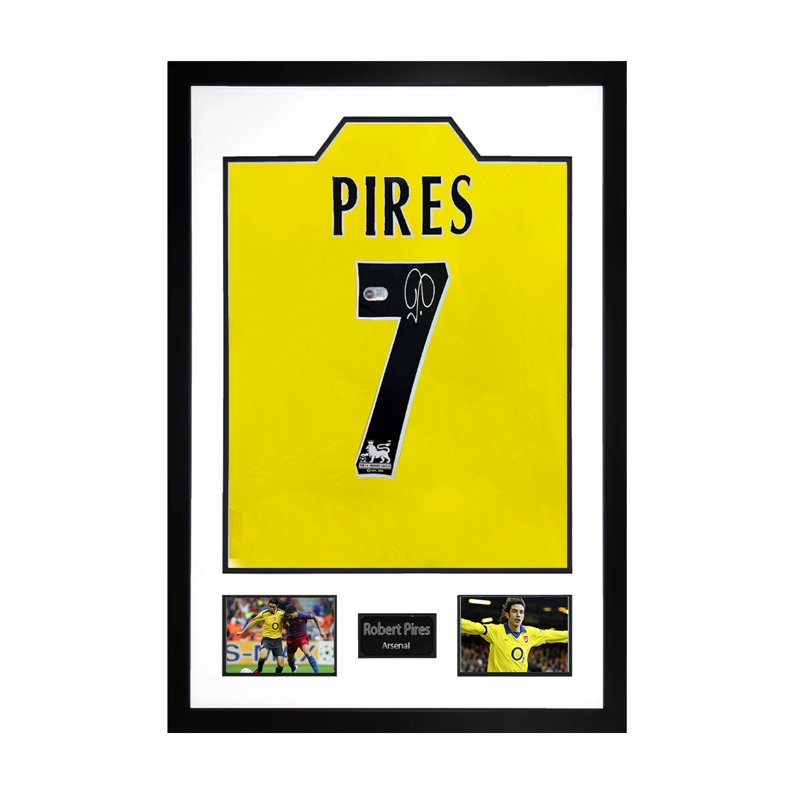 Robert Pires Signed Arsenal Shirt Premium Frame (ACG Cert)