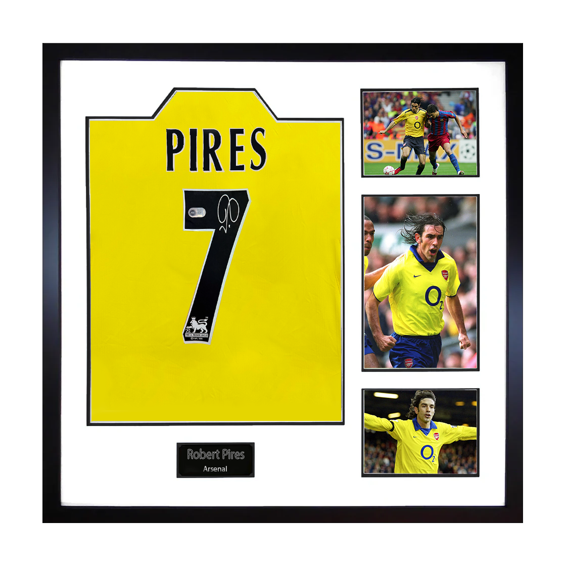Robert Pires Signed Arsenal Shirt Elite Frame (ACG Cert)