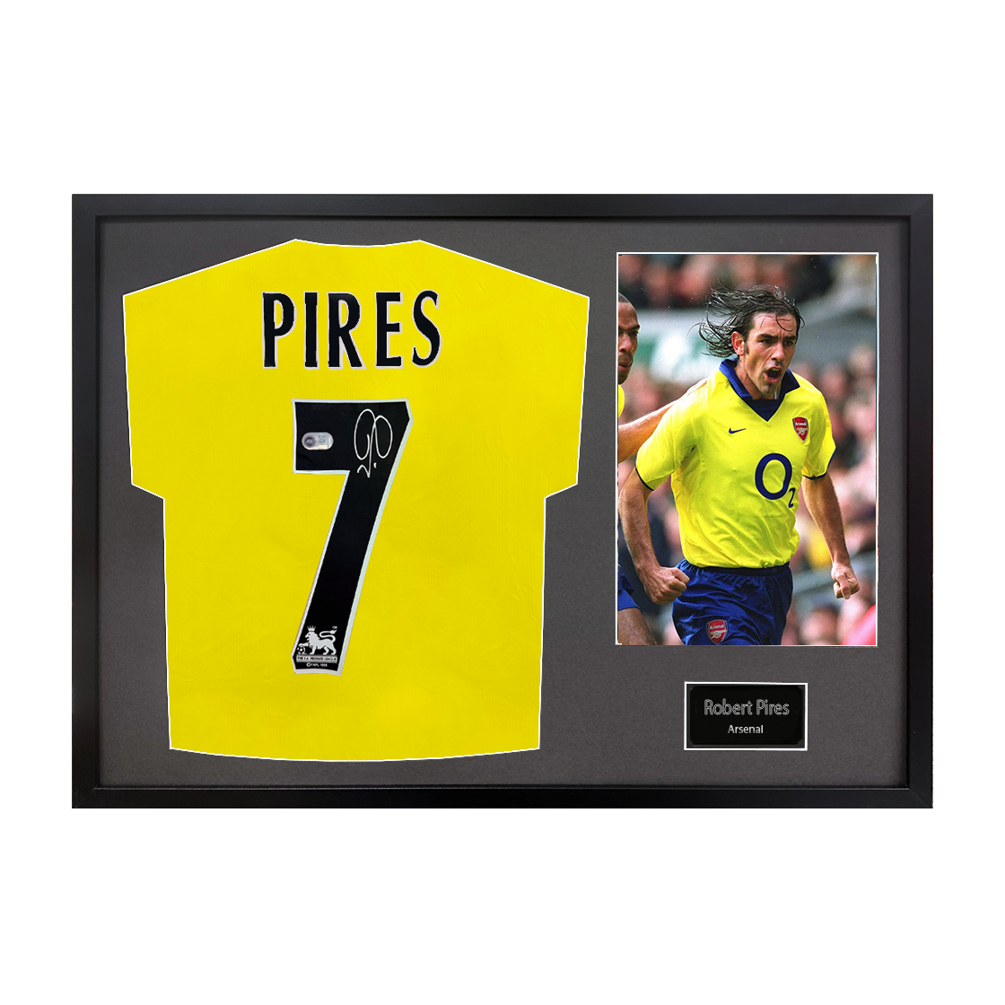 Robert Pires Signed Arsenal Shirt Classic Frame (ACG Cert)