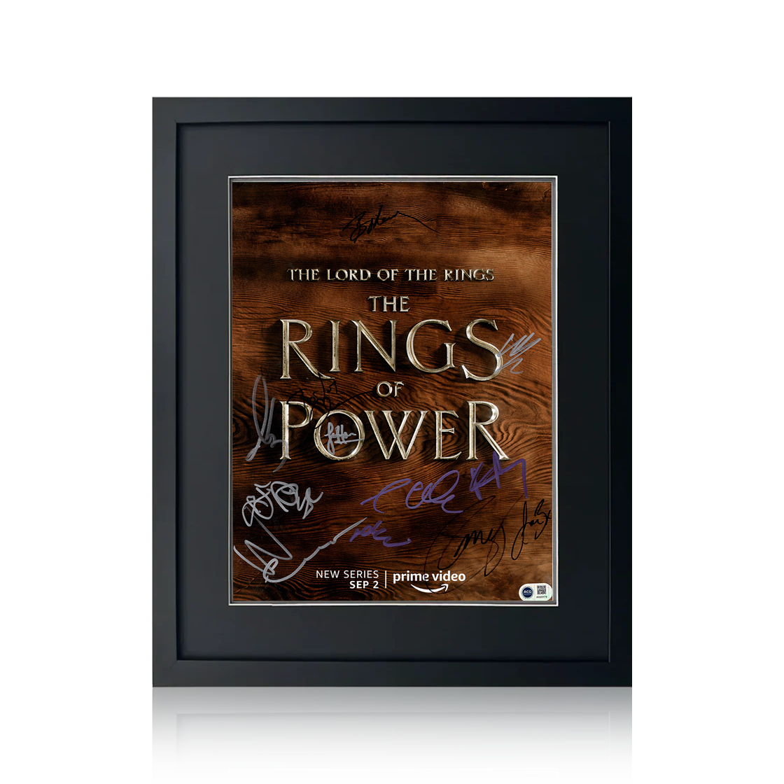 Rings Of Power Cast Signed Image Compact Frame (ACG Cert)