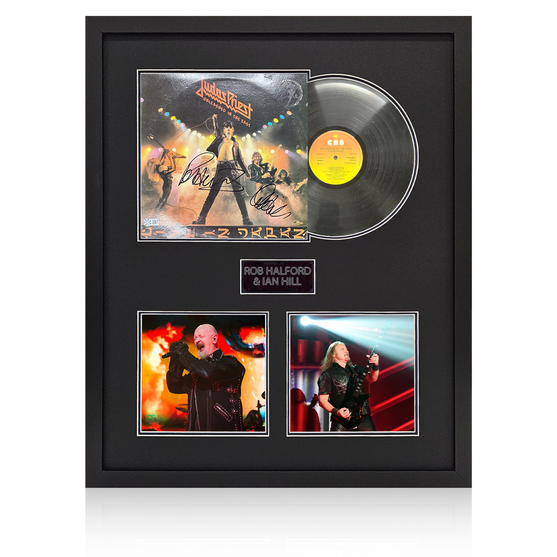 Rob Halford & Ian Hill Signed Judas Priest LP Elite Frame (AFTAL Authentication)