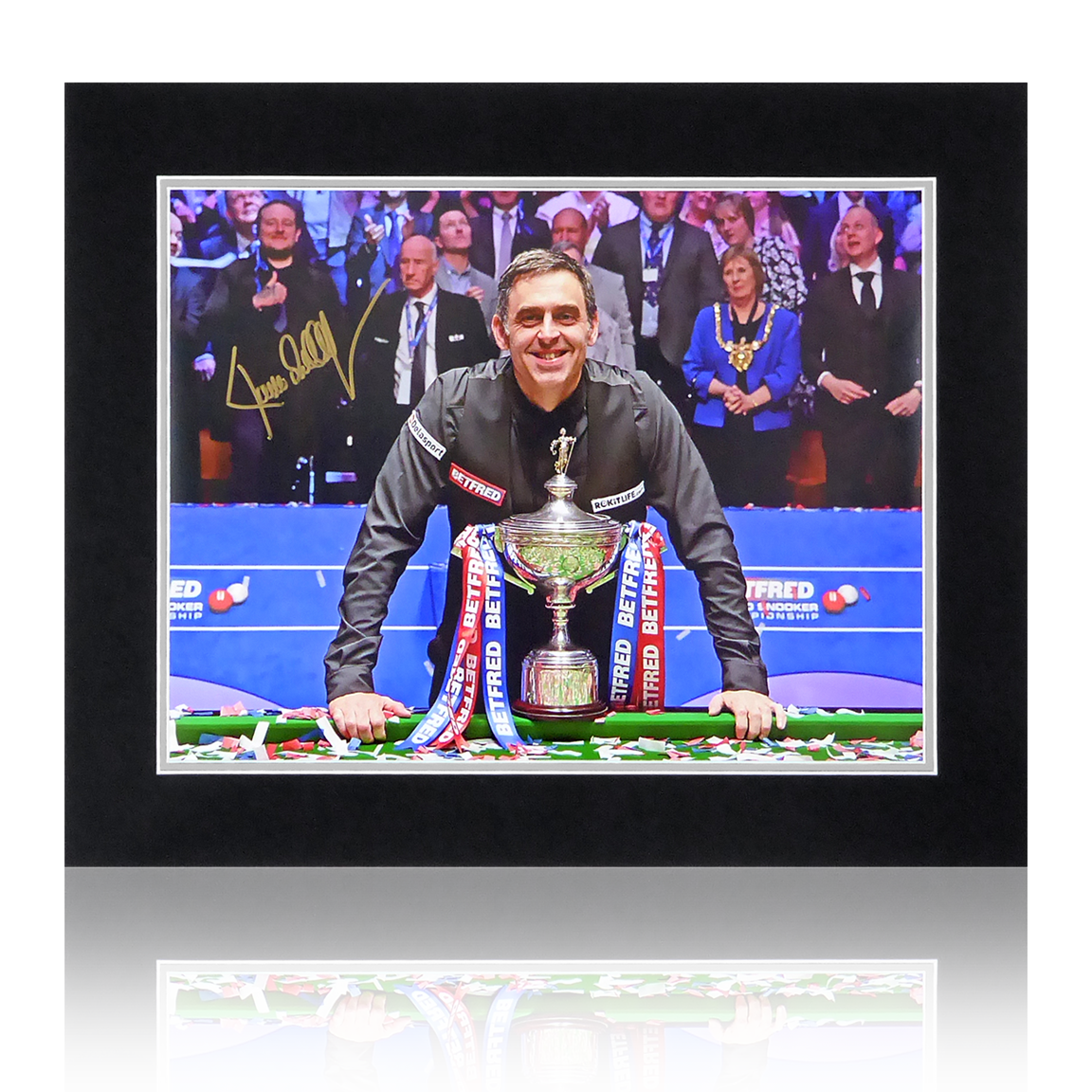 Ronnie O’Sullivan Signed World Champion 2022 Image Deluxe Mount