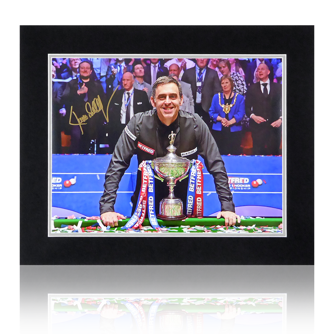 Ronnie O’Sullivan Signed World Champion 2022 Image Deluxe Mount