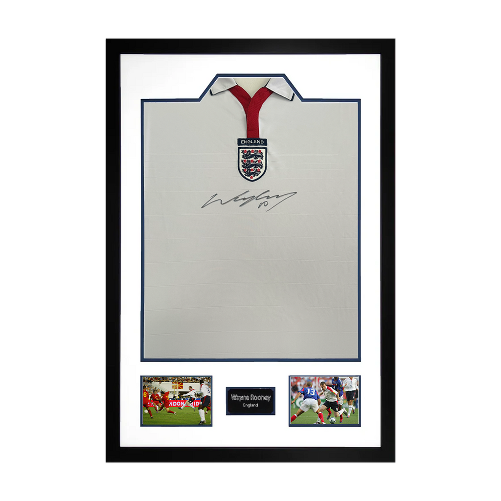 Wayne Rooney Signed England Shirt Premium Frame