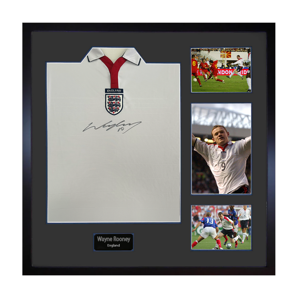 Wayne Rooney Signed England Shirt Elite Frame