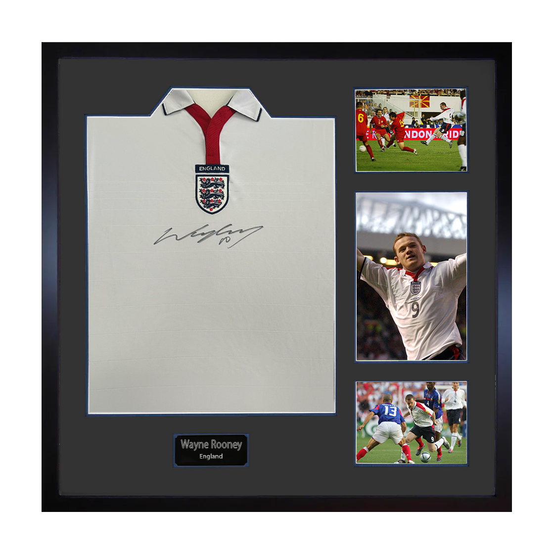 Wayne Rooney Signed England Shirt Elite Frame