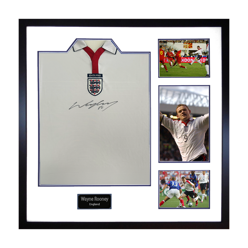 Wayne Rooney Signed England Shirt Elite Frame