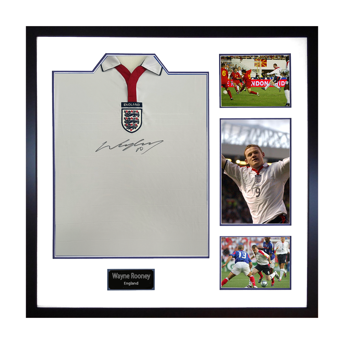 Wayne Rooney Signed England Shirt Elite Frame
