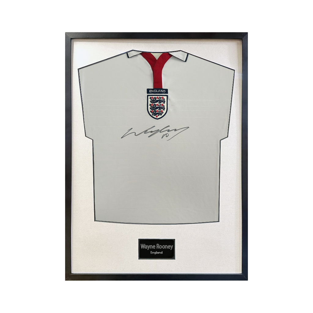 Wayne Rooney Signed England Shirt Standard Frame