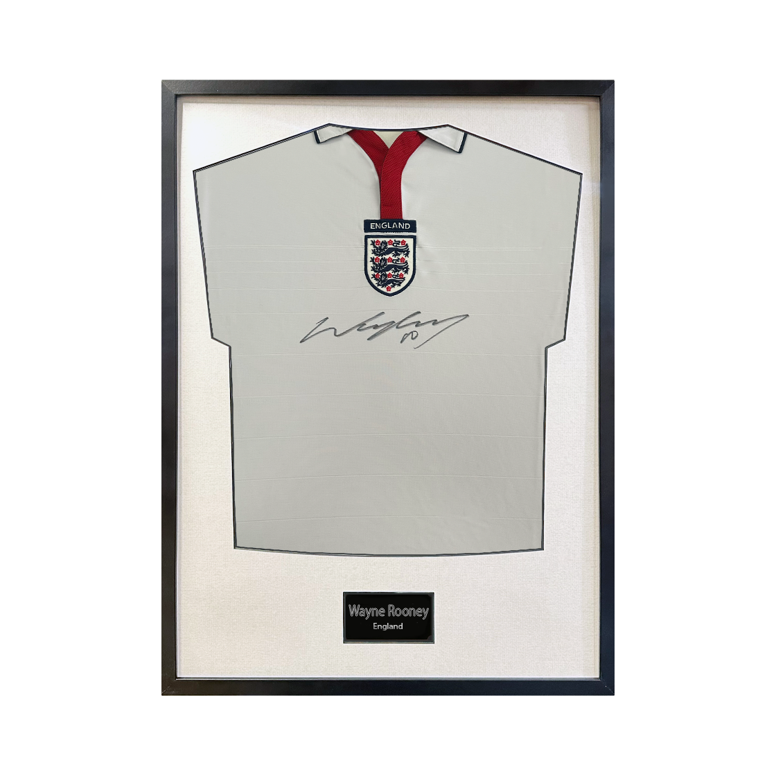 Wayne Rooney Signed England Shirt Standard Frame