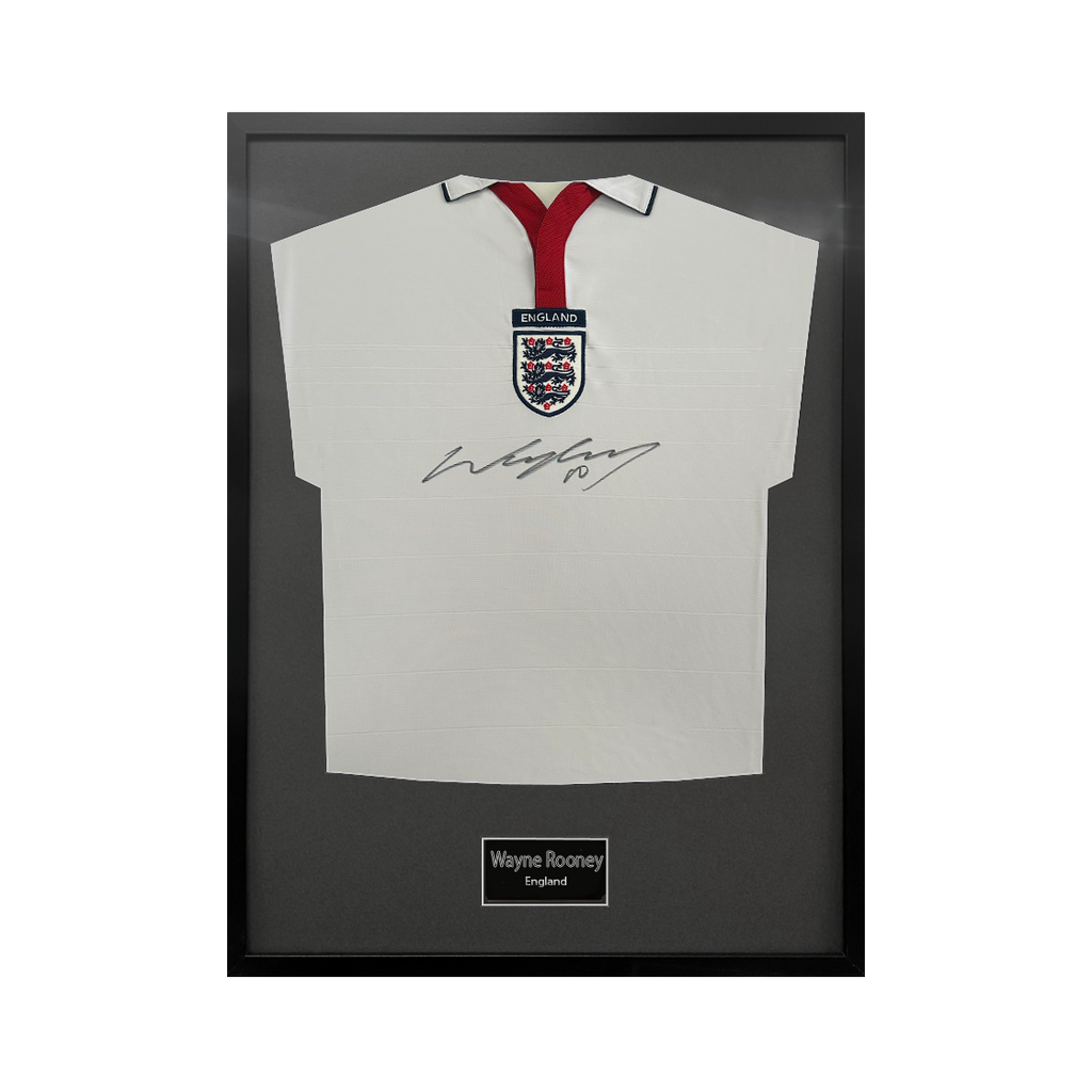 Wayne Rooney Signed England Shirt Standard Frame