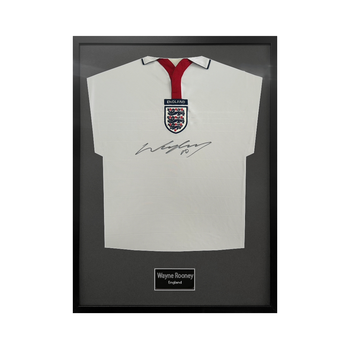Wayne Rooney Signed England Shirt Standard Frame
