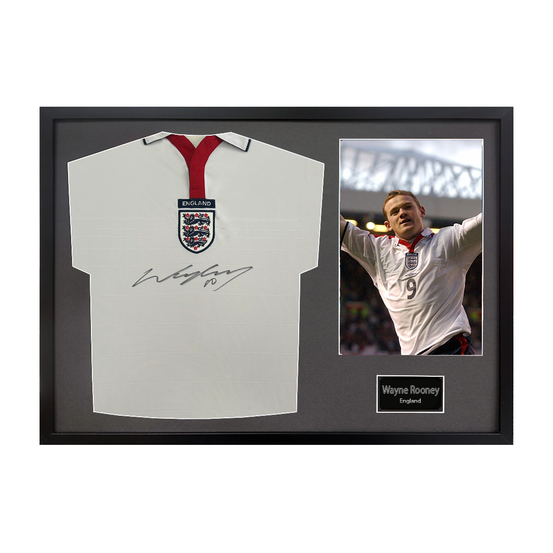 Wayne Rooney Signed England Shirt Classic Frame