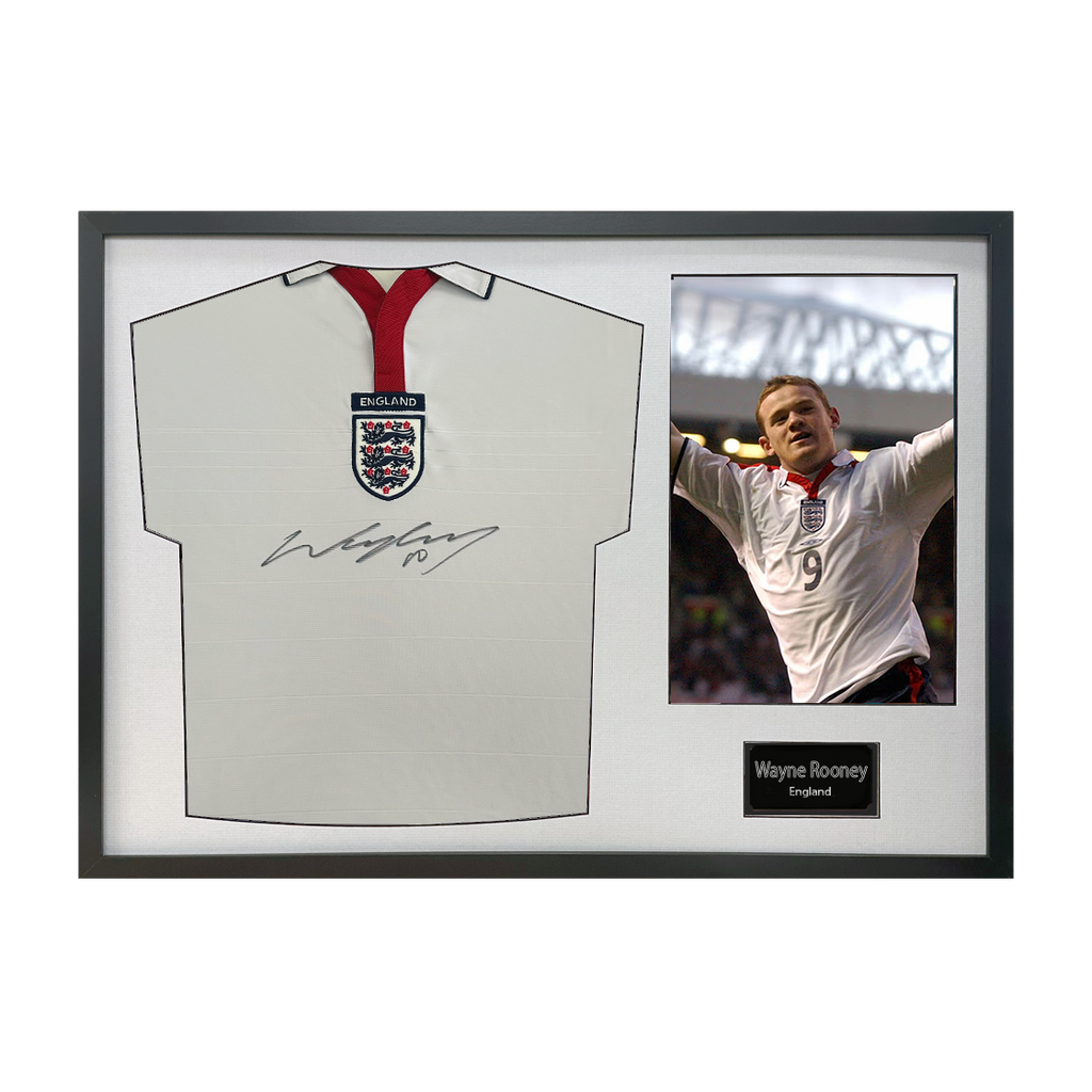 Wayne Rooney Signed England Shirt Classic Frame