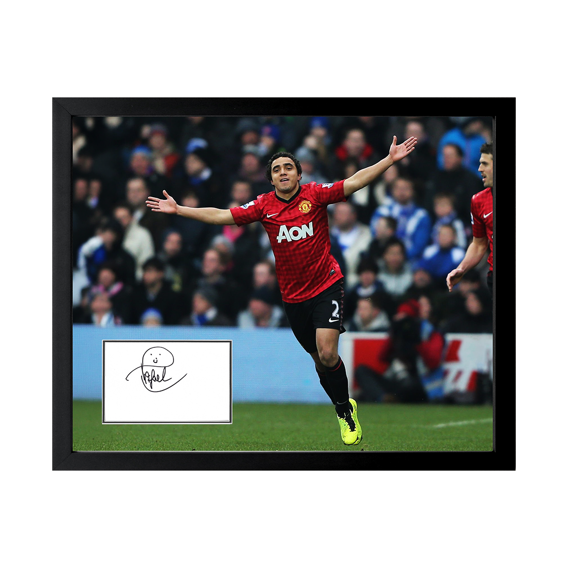 Rafael Da Silva Signed Manchester United Cut Deluxe Mount Frame