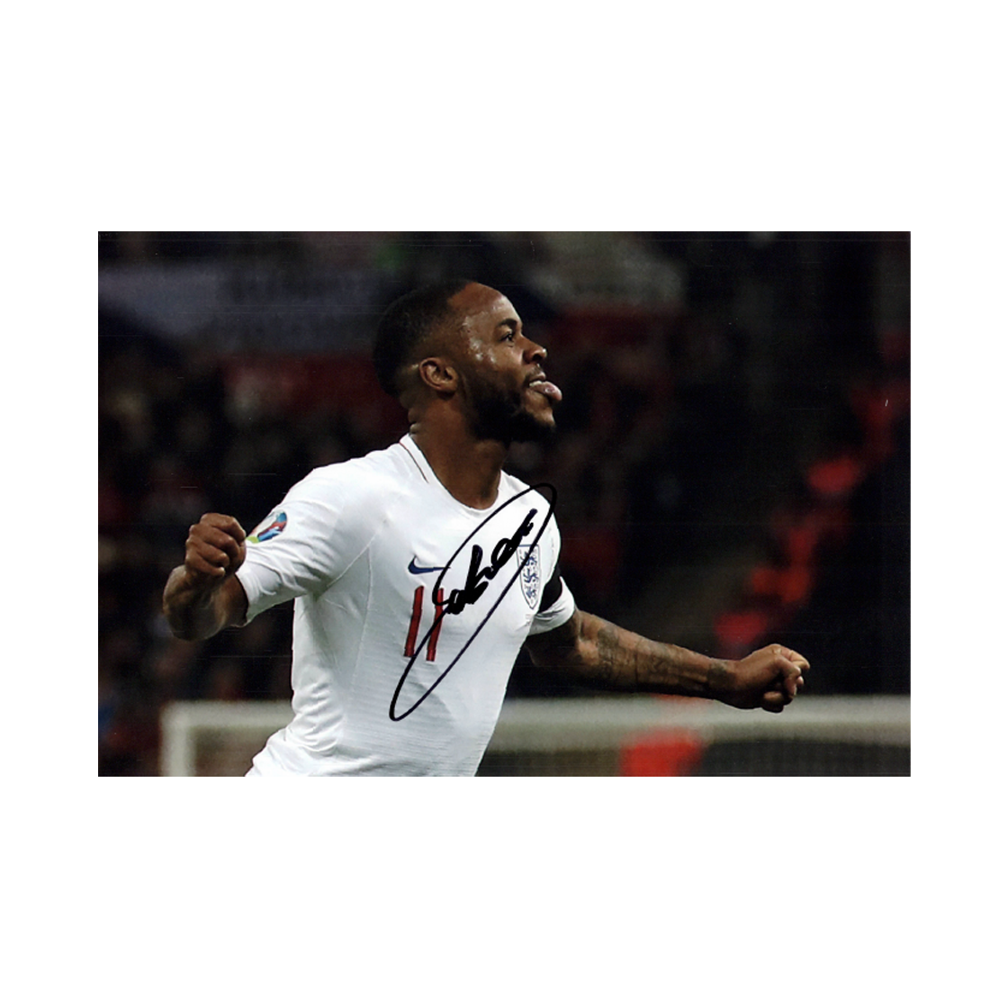 Raheem Sterling Signed 12x8 Image
