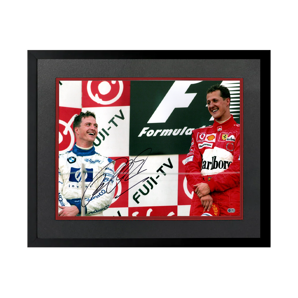 Ralf Schumacher Signed 16x12 Image Deluxe Mount Frame (ACG Cert)