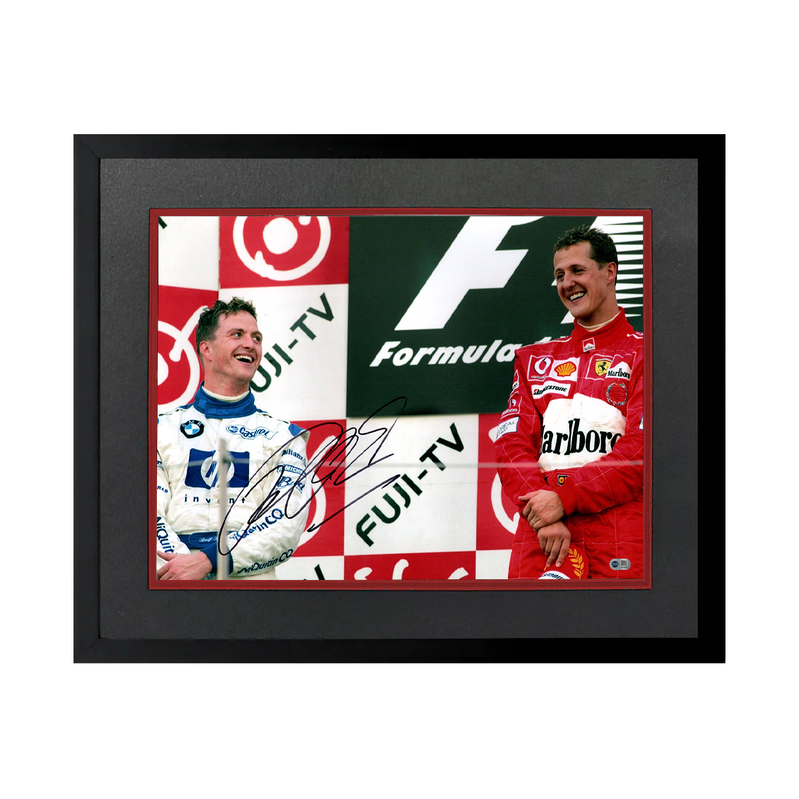 Ralf Schumacher Signed 16x12 Image Deluxe Mount Frame (ACG Cert)