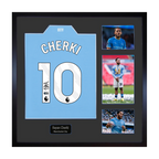 Ryan Cherki Signed Manchester City Shirt Elite Black Frame