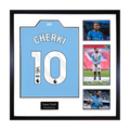Ryan Cherki Signed Manchester City Shirt Elite White Frame