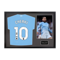 Rayan Cherki Signed Manchester City Shirt Classic Black Frame