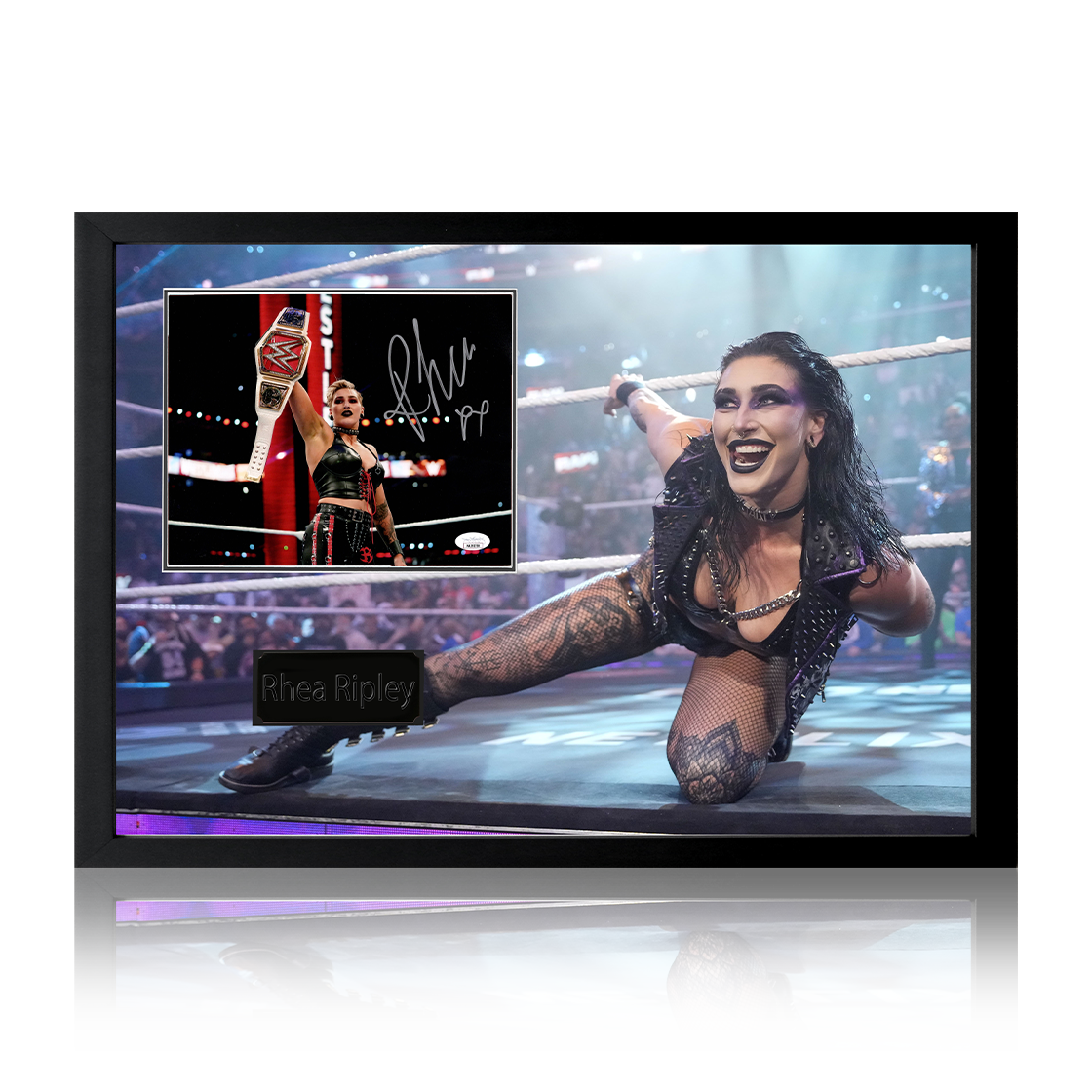 Rhea Ripley Signed Image Iconic Frame (JSA)