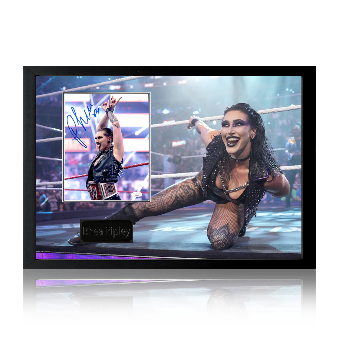 Rhea Ripley Signed Image Iconic Frame (JSA)