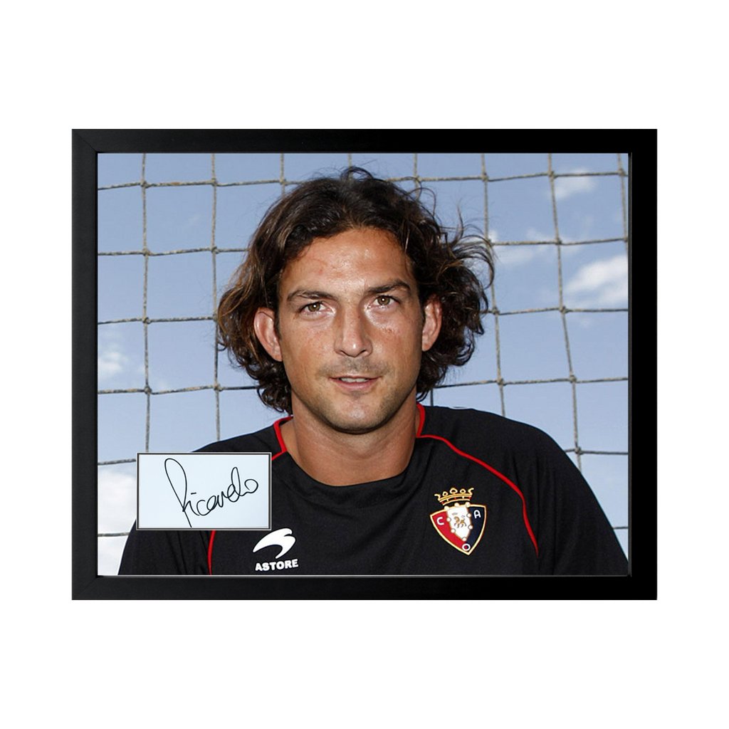 Ricardo Signed Osasuna Cut Deluxe Mount Frame