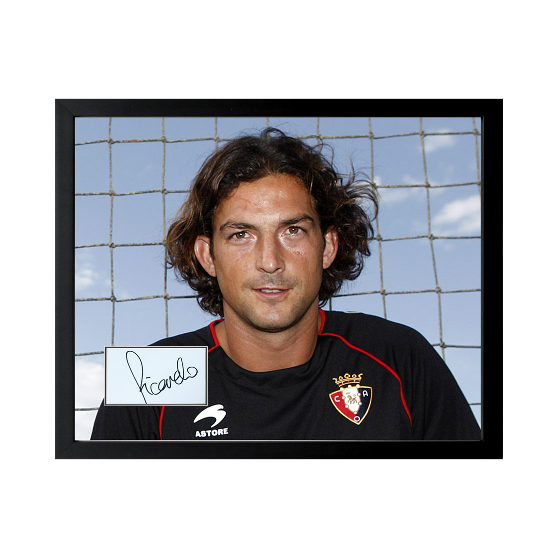 Ricardo Signed Osasuna Cut Deluxe Mount Frame