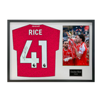 Declan Rice Signed Arsenal Champions Shirt Classic Frame (ACG Cert)