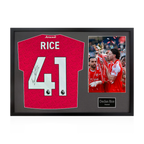 Declan Rice Signed Arsenal Champions Shirt Classic Frame (ACG Cert)