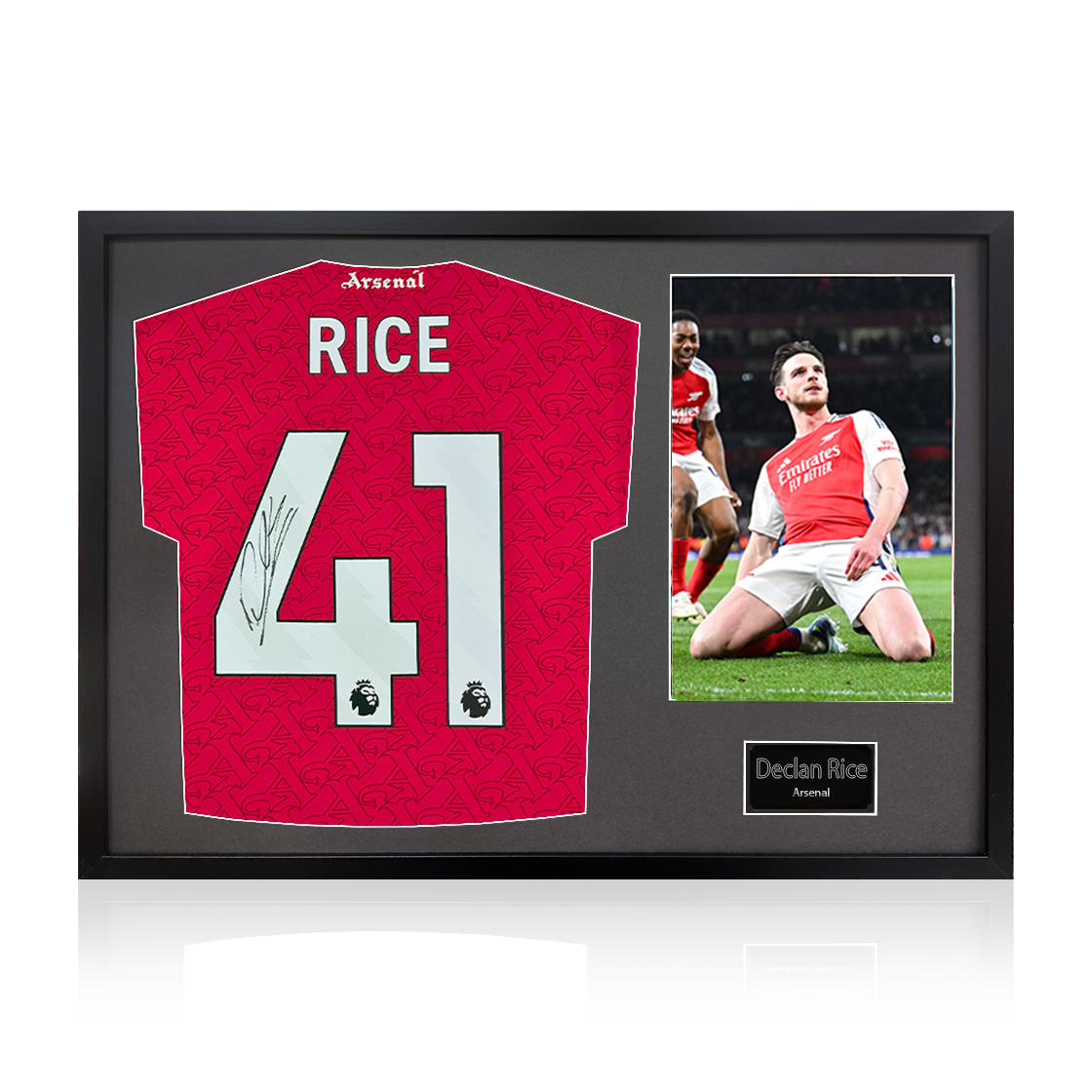 Declan Rice Signed Arsenal Shirt Classic Frame (ACG Cert)