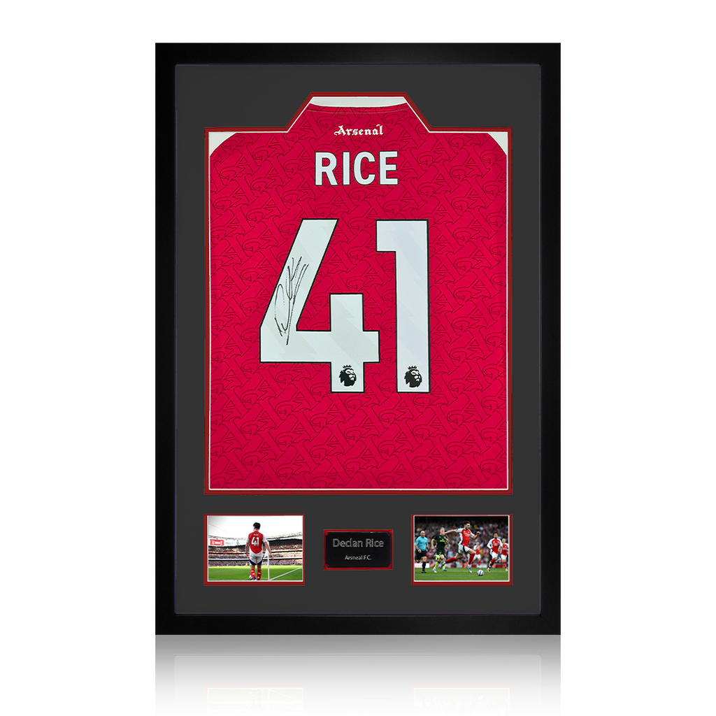Declan Rice Signed Arsenal Shirt Premium Frame (ACG Cert)