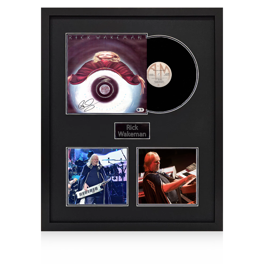 Rick Wakeman Signed 'No Eathly Connection' LP Elite Frame (ACG Cert)