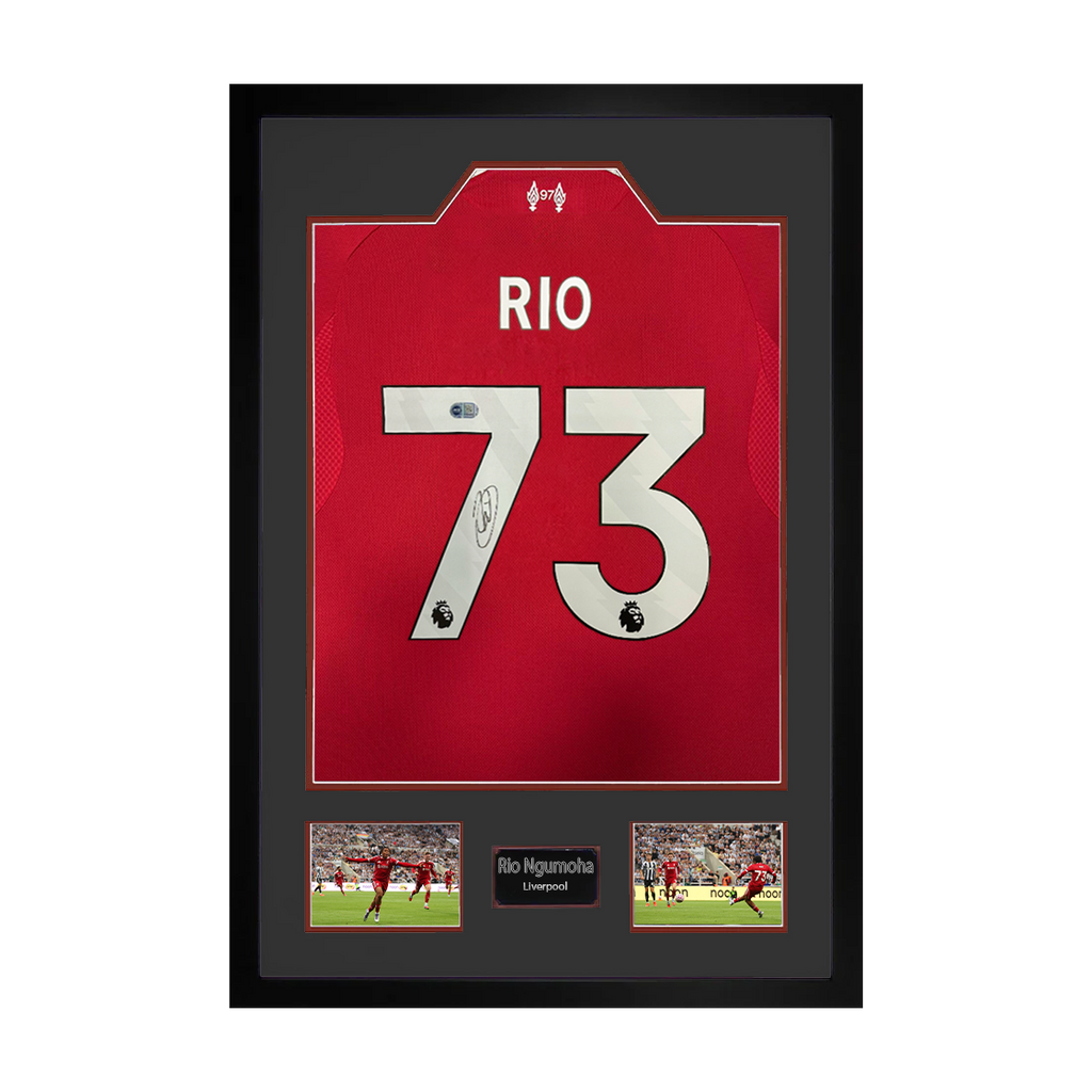 Rio Ngumoha Signed Liverpool Shirt Premium Frame (ACG Cert)