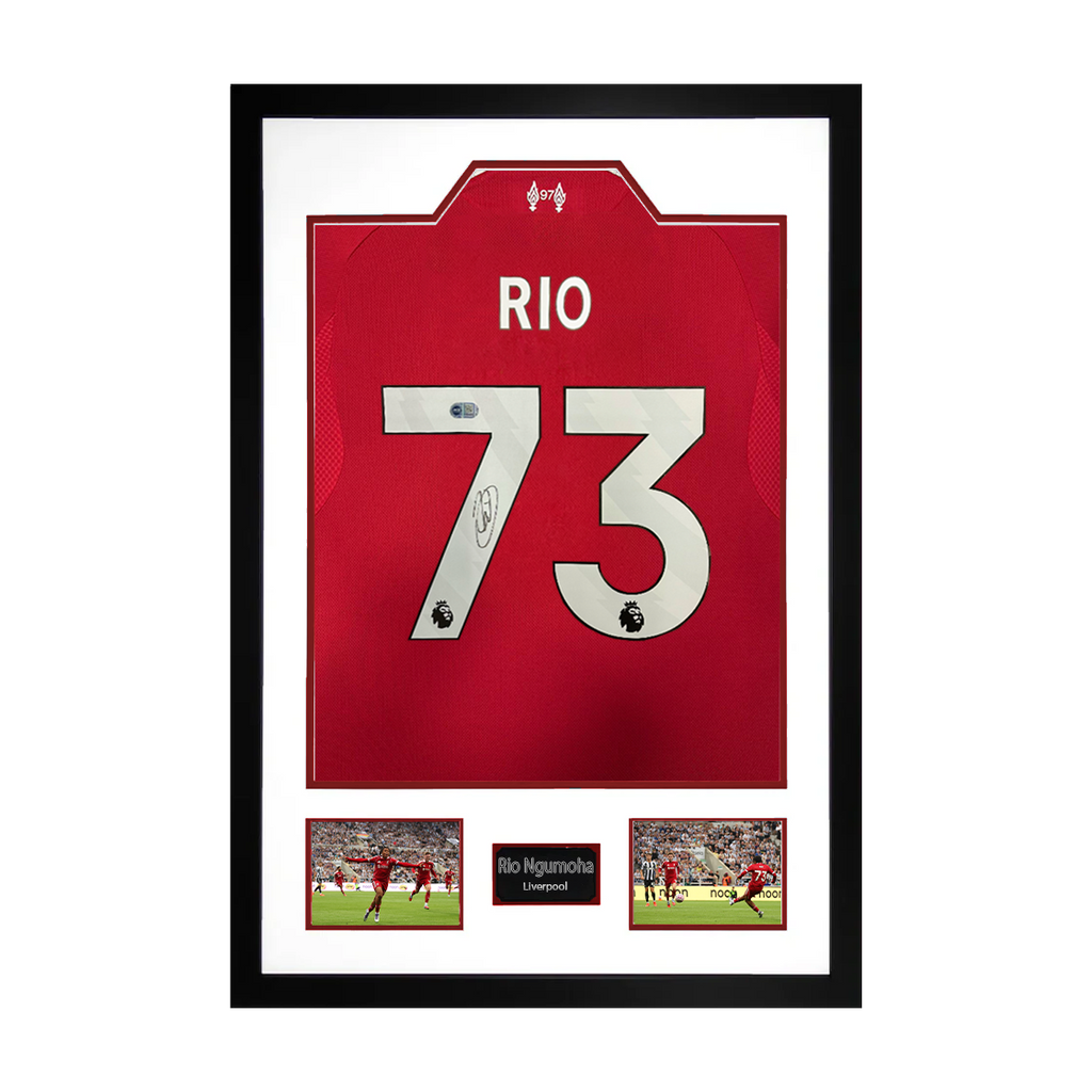 Rio Ngumoha Signed Liverpool Shirt Premium Frame (ACG Cert)